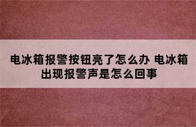 电冰箱报警按钮亮了怎么办 电冰箱出现报警声是怎么回事